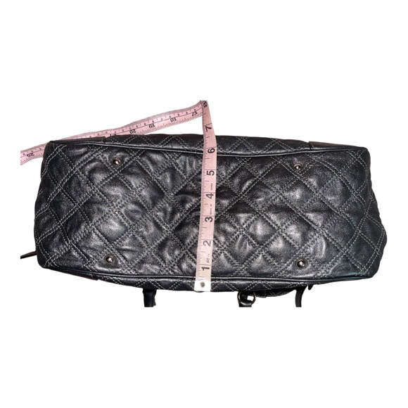 Marc Jacobs Metallic Silver Charcoal Quilted Satchel Convertible - Picture 6 of 13